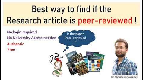 How to know if an article is peer reviewed - 2. Type the JOURNAL TITLE (not the article title) into the search box, and click the green search button. 3. In the search results, look for a referee jersey icon (like the shirt worn by a hockey referee) to indicate that a journal is refereed. Refereed means the same as peer reviewed. 4. The Journal of Infectious Diseases IS peer reviewed. <<